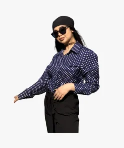 شومیز ساتن خالدار زنانه سری Chic