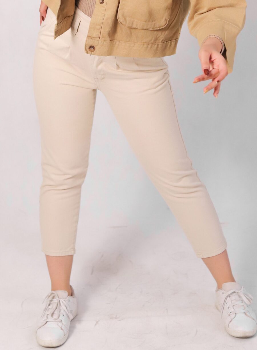 شلوار کتان مام فیت زنانه - Image 2