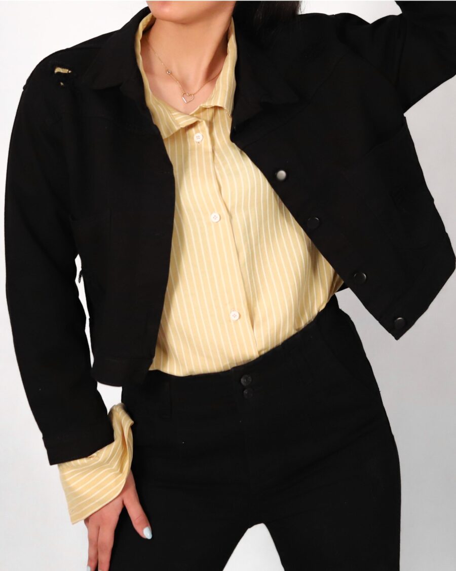 کراپ کت اسپورت کتان زنانه - Image 4