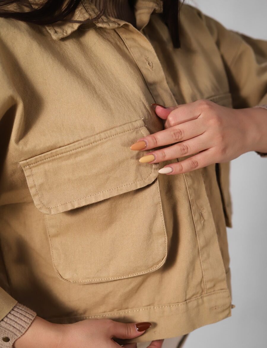 کراپ کت اسپورت کتان - Image 2