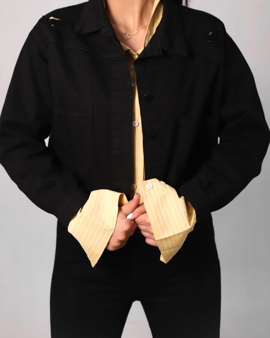 کراپ کت اسپورت کتان زنانه - Image 3