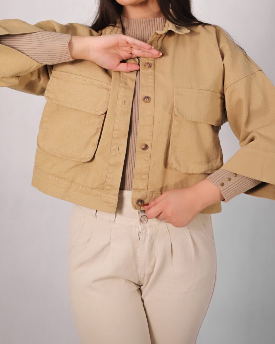 کراپ کت اسپورت کتان - Image 3