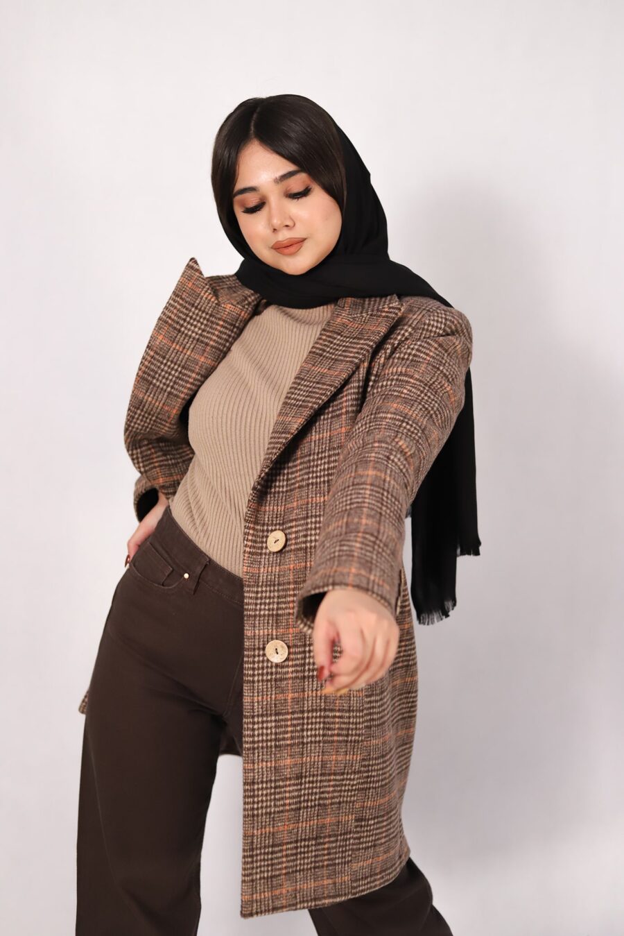 پالتو فوتر چهارخانه - Image 3