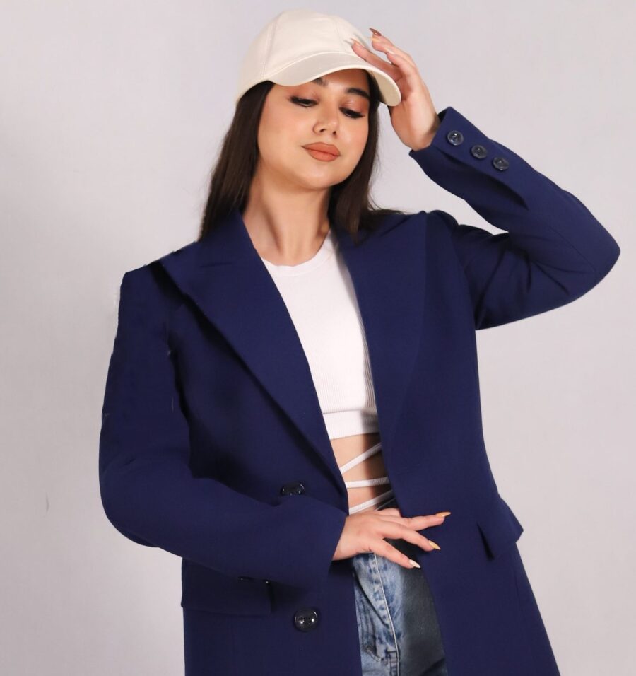 پالتو فوتر آبی لاجوردی - Image 1