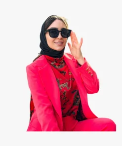 کت و شلوار صورتی گلی سوپر مازارتی