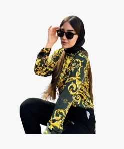 شومیز مجلسی ساتن طرحدار