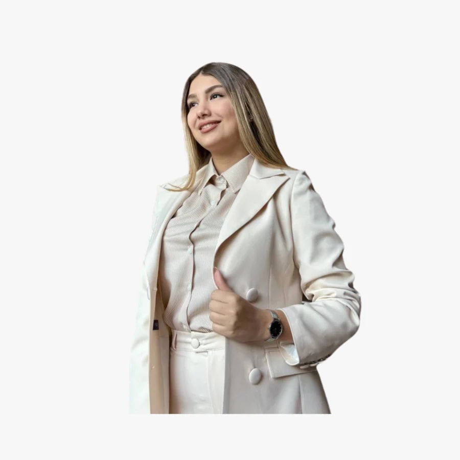 کت و شلوار کریپ زنانه فارل سری NAVA - Image 4