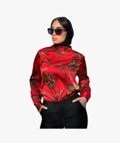شومیز مجلسی ساتن طرحدار