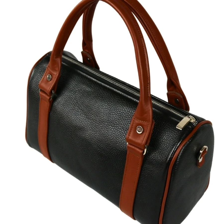 کیف دستی زنانه مشکی چرم گاوی - Image 6