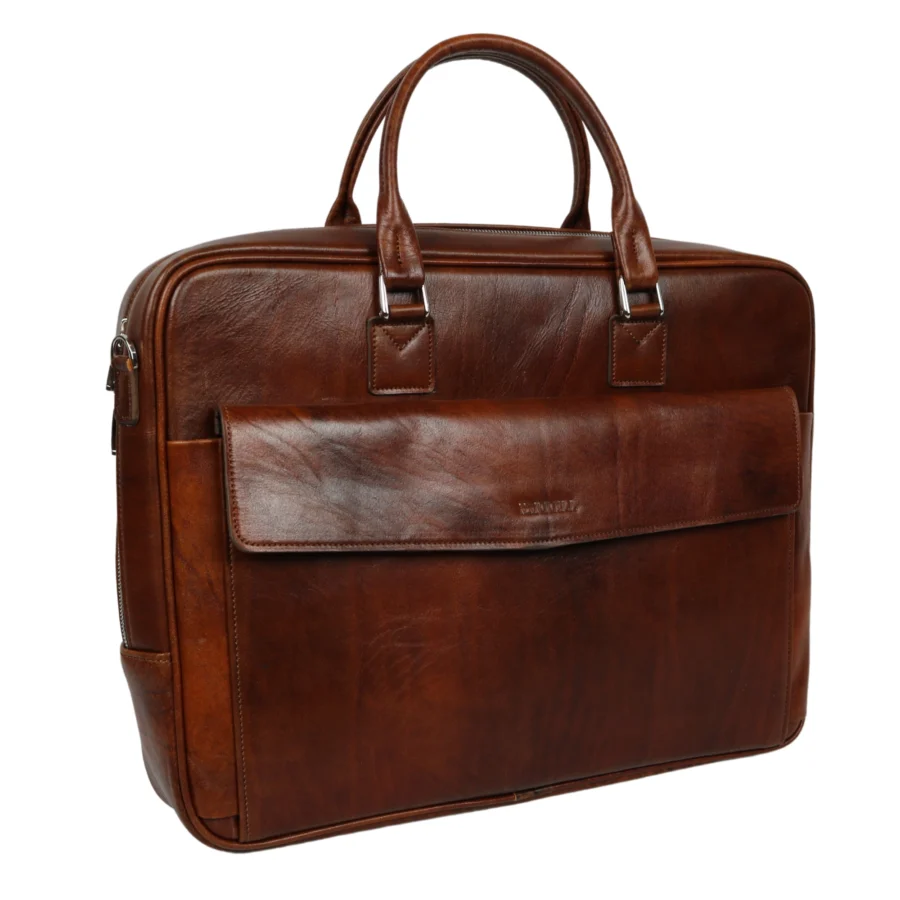 کیف اداری چرم فارل طرح پتینه مدل دیپلمات - Image 1