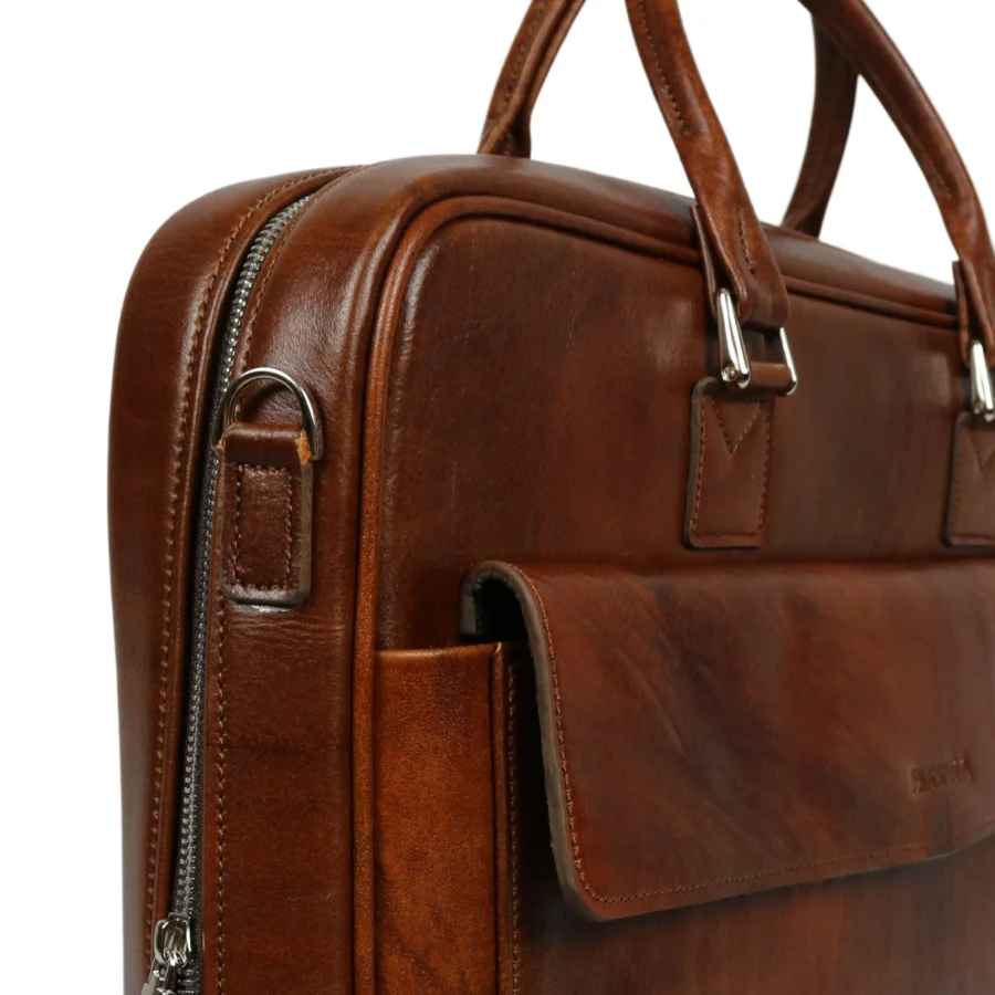 کیف اداری چرم فارل طرح پتینه مدل دیپلمات - Image 5