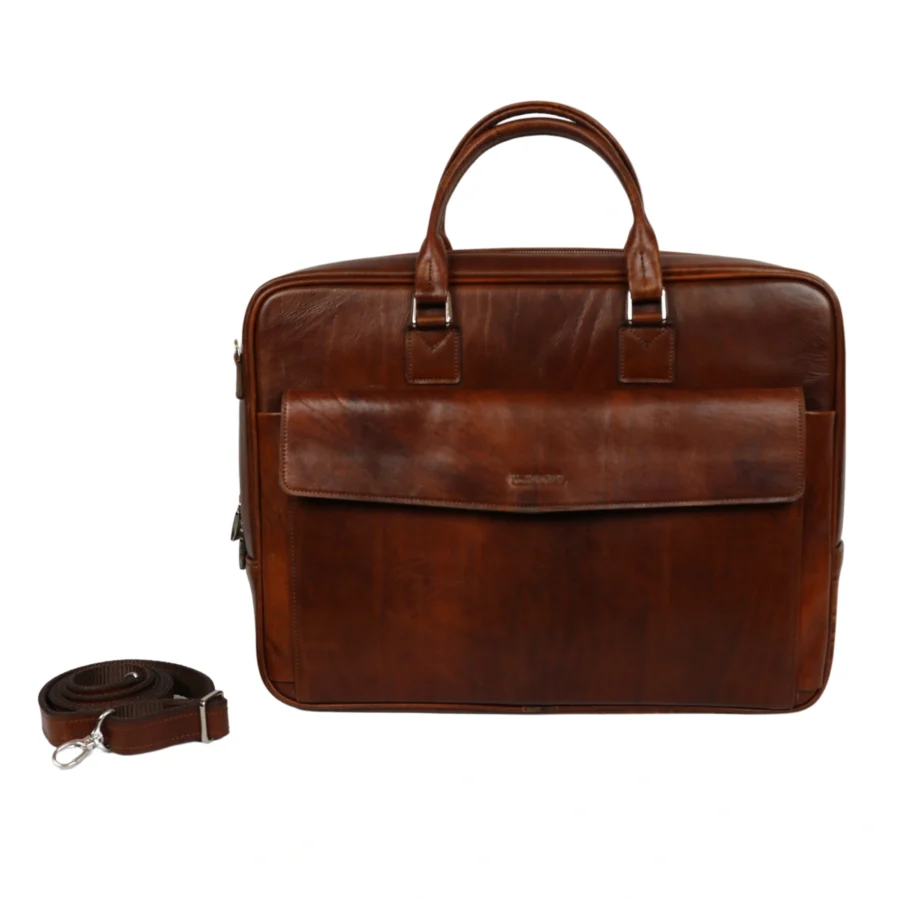 کیف اداری چرم فارل طرح پتینه مدل دیپلمات - Image 6