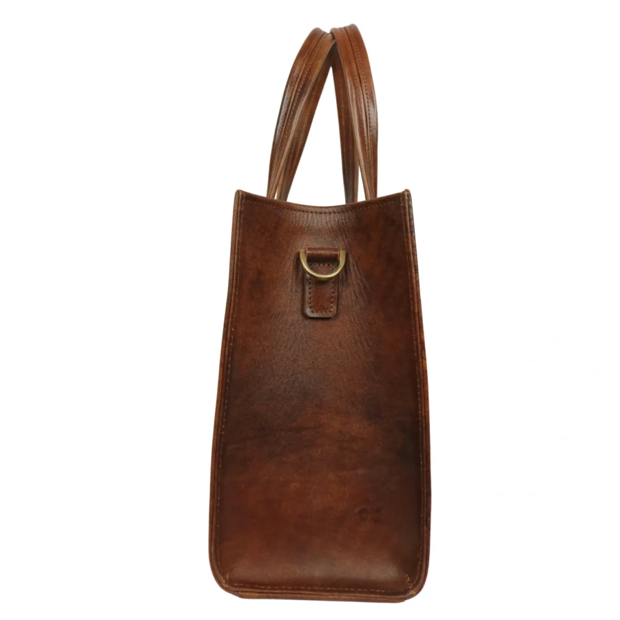 کیف زنانه اداری چرم طرح پتینه‌ فارل - Image 5