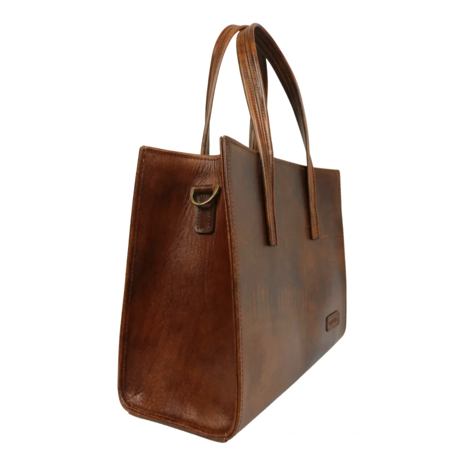 کیف زنانه اداری چرم طرح پتینه‌ فارل - Image 2