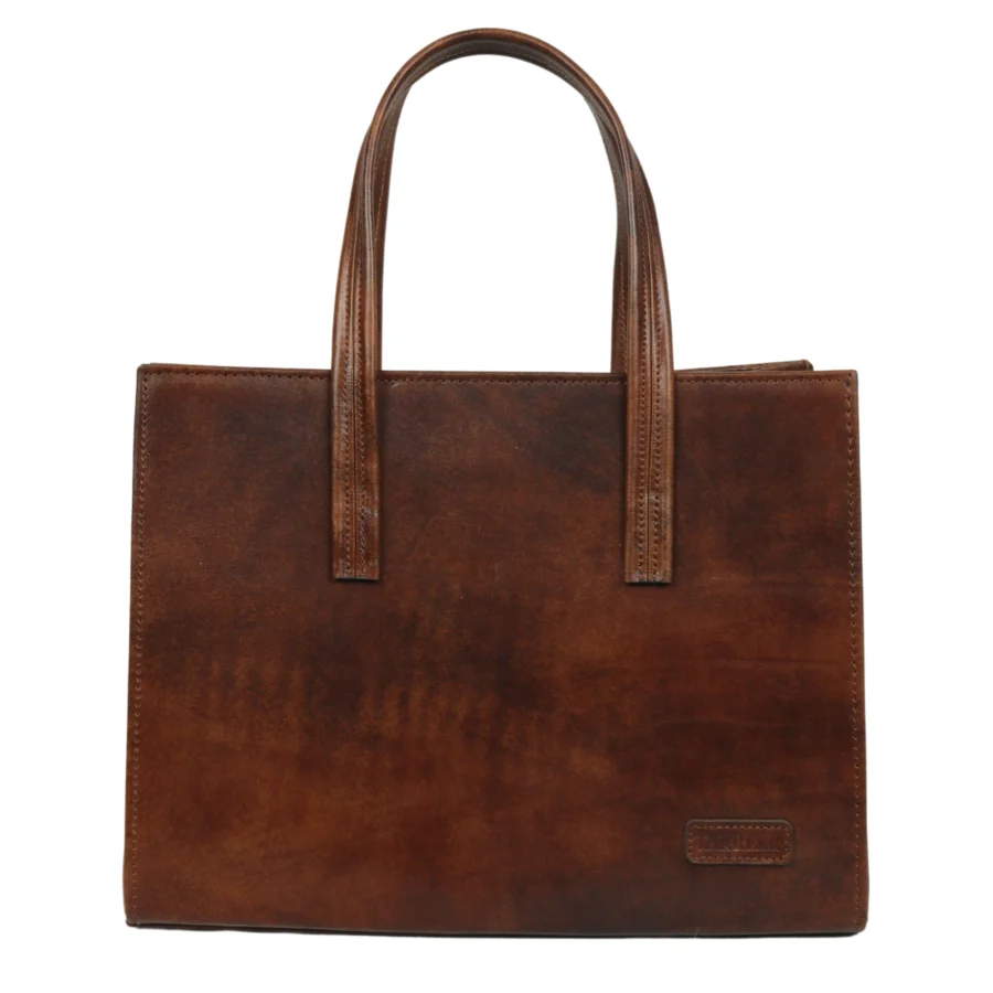 کیف زنانه اداری چرم طرح پتینه‌ فارل - Image 3