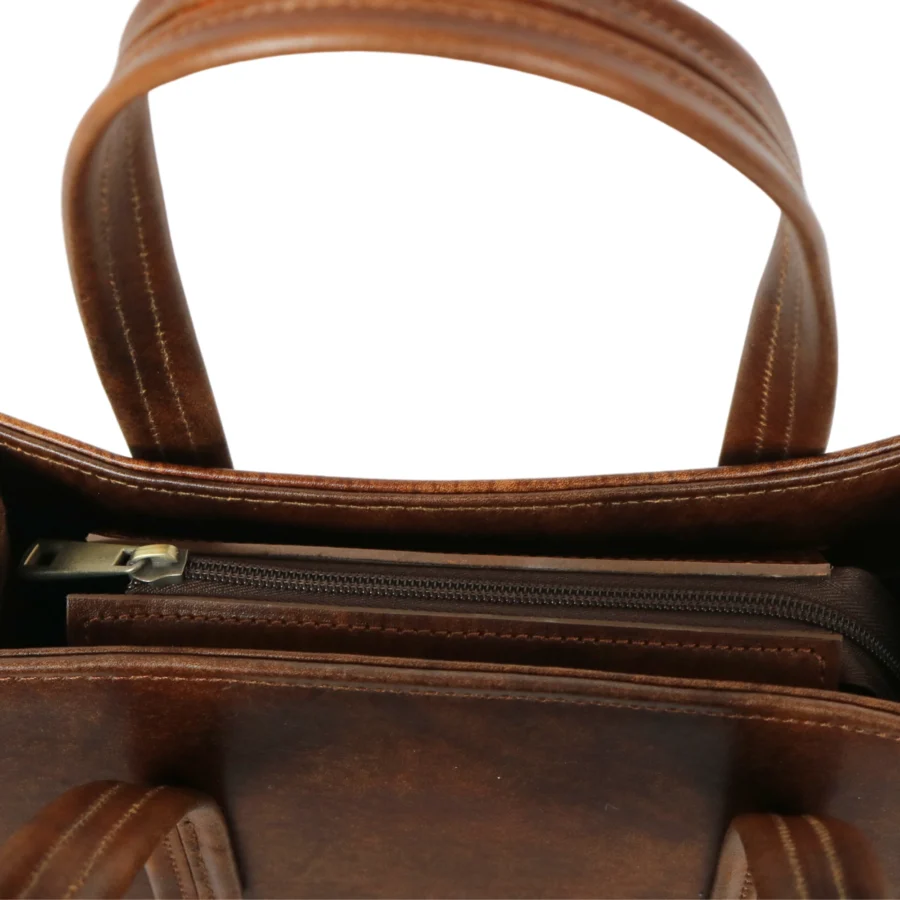 کیف زنانه اداری چرم طرح پتینه‌ فارل - Image 4