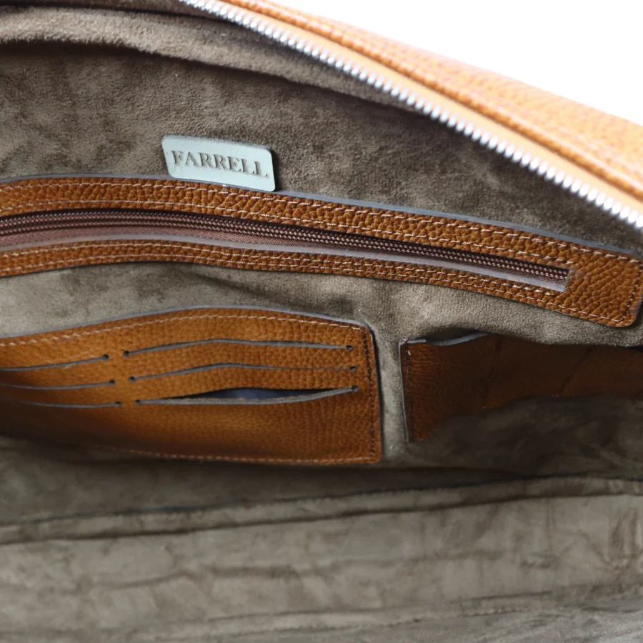 کیف اداری چرم فولیتر عسلی فارل مدل F649 - Image 6