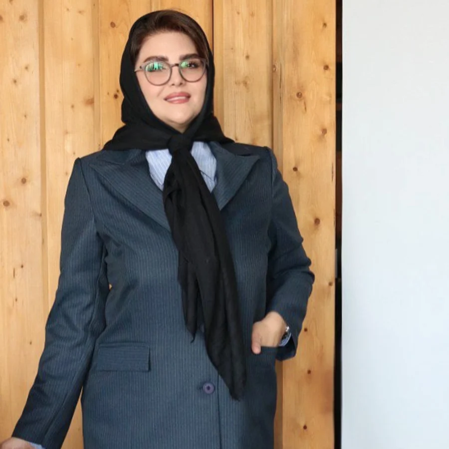 مانتو شلوار اداری زنانه فارل راه راه مدل 2025 - Image 4