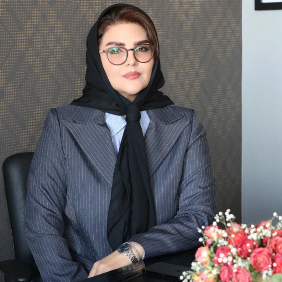 مانتو شلوار اداری زنانه فارل راه راه مدل 2025 - Image 14