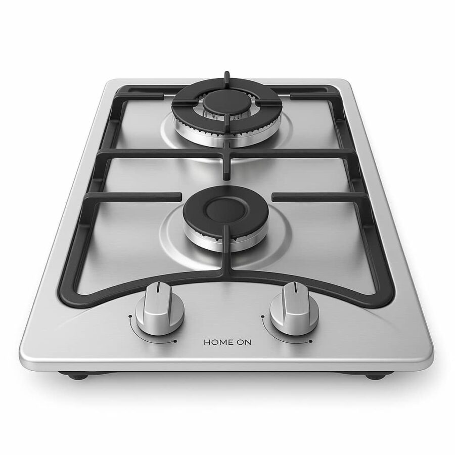 اجاق گاز صفحه ای هومان دو شعله رومیزی استیل مدل اسکار FO2 - Image 1