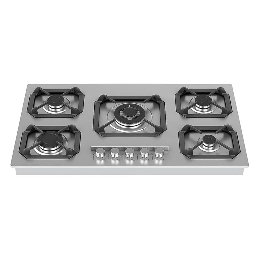اجاق گاز صفحه ای هومان پنج شعله (وسط) استیل مدل OCTAVF59 - Image 1