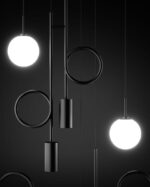 آویز شاخه‌ای مدل مینولتا با دو نوع منبع نور (حبابدار و اسپات) - Image 2