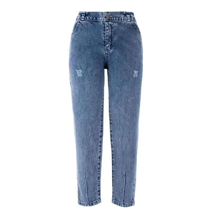 شلوار جین زنانه آبی کمر کش کد 2026