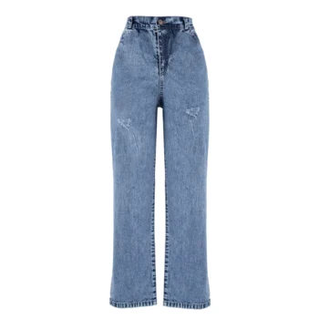 شلوار جین زنانه آبی کمر کش کد 2026