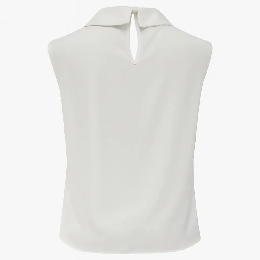 تاپ سفید کریپ زنانه فری سایز