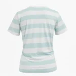 تی شرت نخی راه راه سبز کم رنگ