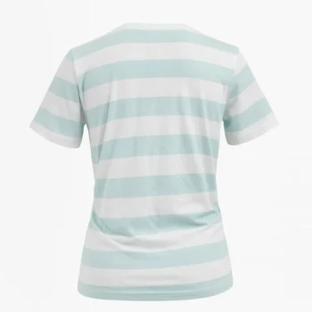 تی شرت نخی راه راه سبز کم رنگ