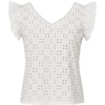 تاپ زنانه مدل خامه دوزی سفید