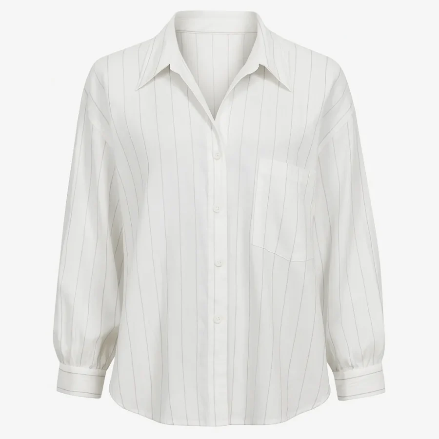 شومیز راه راه ریز زنانه مدل پروانه