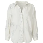 شومیز آستین بلند طرح اسب سفید فری سایز