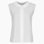 تاپ سفید کریپ زنانه فری سایز