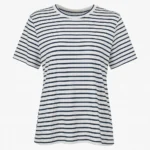 تی شرت نخی زنانه فارل مدل راه راه مشکی