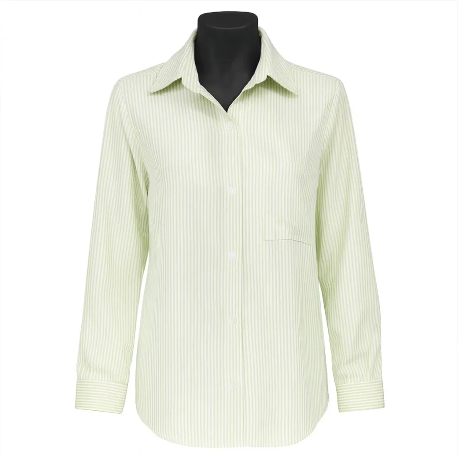 شومیز سبز راه راه زنانه فری سایز