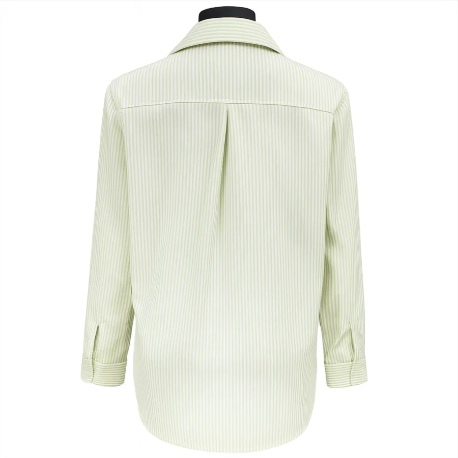 شومیز سبز راه راه زنانه فری سایز