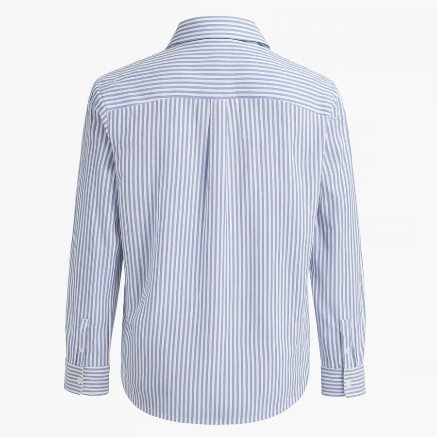 شومیز زنانه آبی راه راه فری سایز