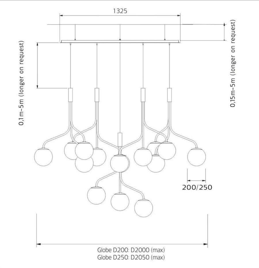 چراغ آویز فارل مدل Curve مدل Bulb-type و Bowl-type - Image 5
