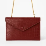 کیف زنانه چرم روکو مجلسی کد F822 آلبالویی