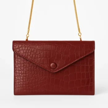 کیف زنانه چرم روکو مجلسی کد F822 آلبالویی