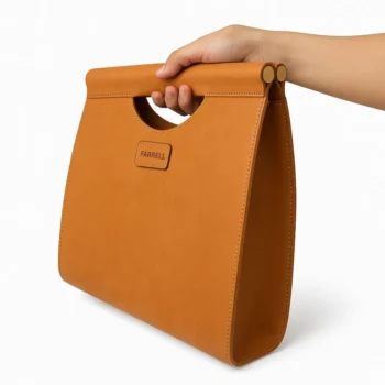 کیف زنانه دسته چوبی چرم کد F815