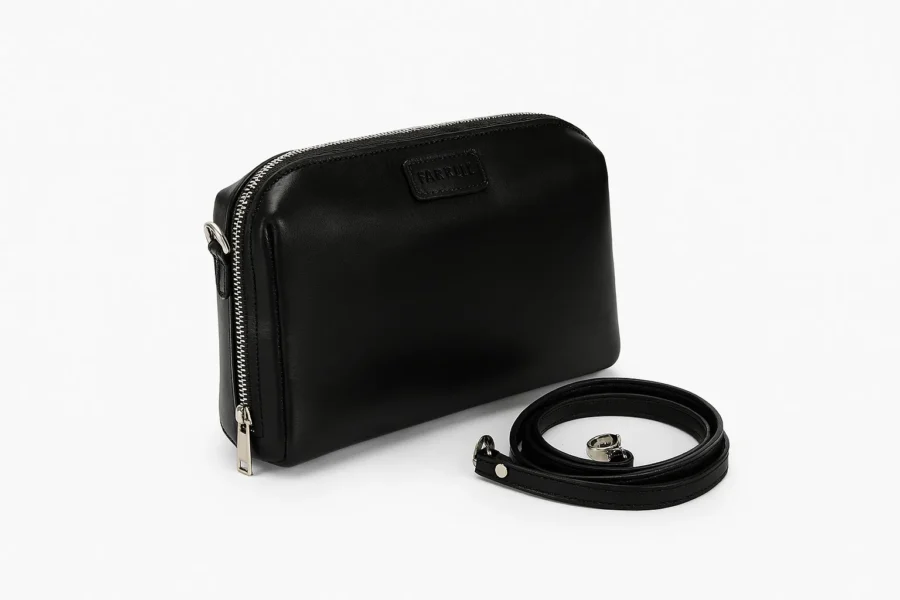 کیف زنانه دستی چرم و حصیری کد F812