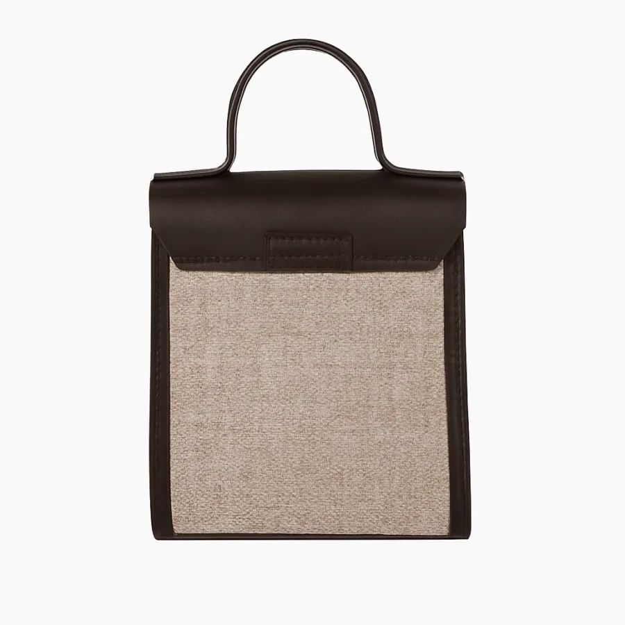 کیف زنانه چرم و حصیری دستی، دوشی مدل F825