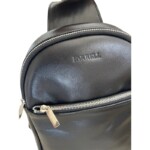 کیف کراس بادی مردانه چرم مشکی فارل