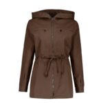 کاپشن بارانی کلاهدار زنانه فارل کد F178