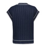 دو تیکه شومیز سفید و ژیله بافت زنانه فارل