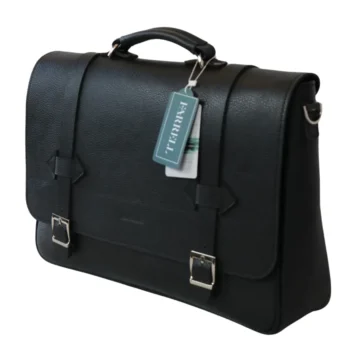 کیف اداری مردانه مشکی تمام چرم فارل کد: FMC92