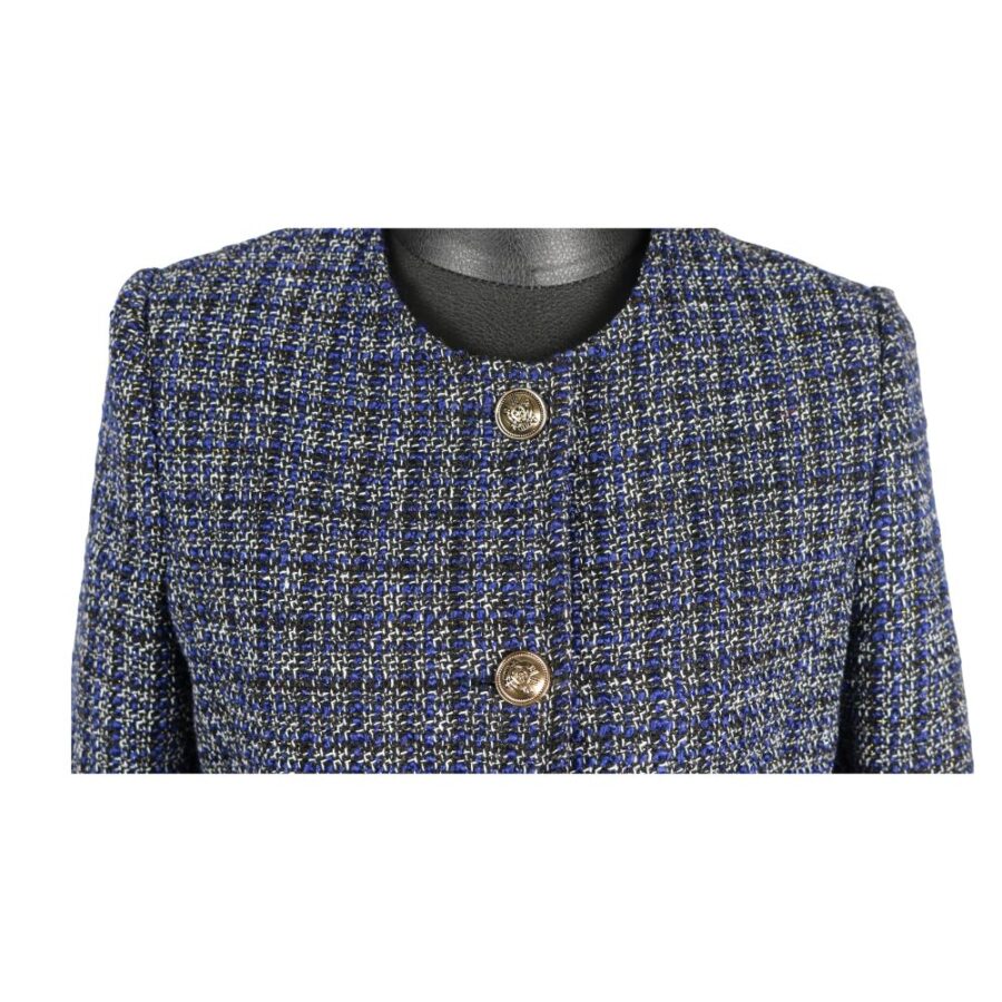 کت شانل زنانه آبی لاجرودی فارل کد: FK139